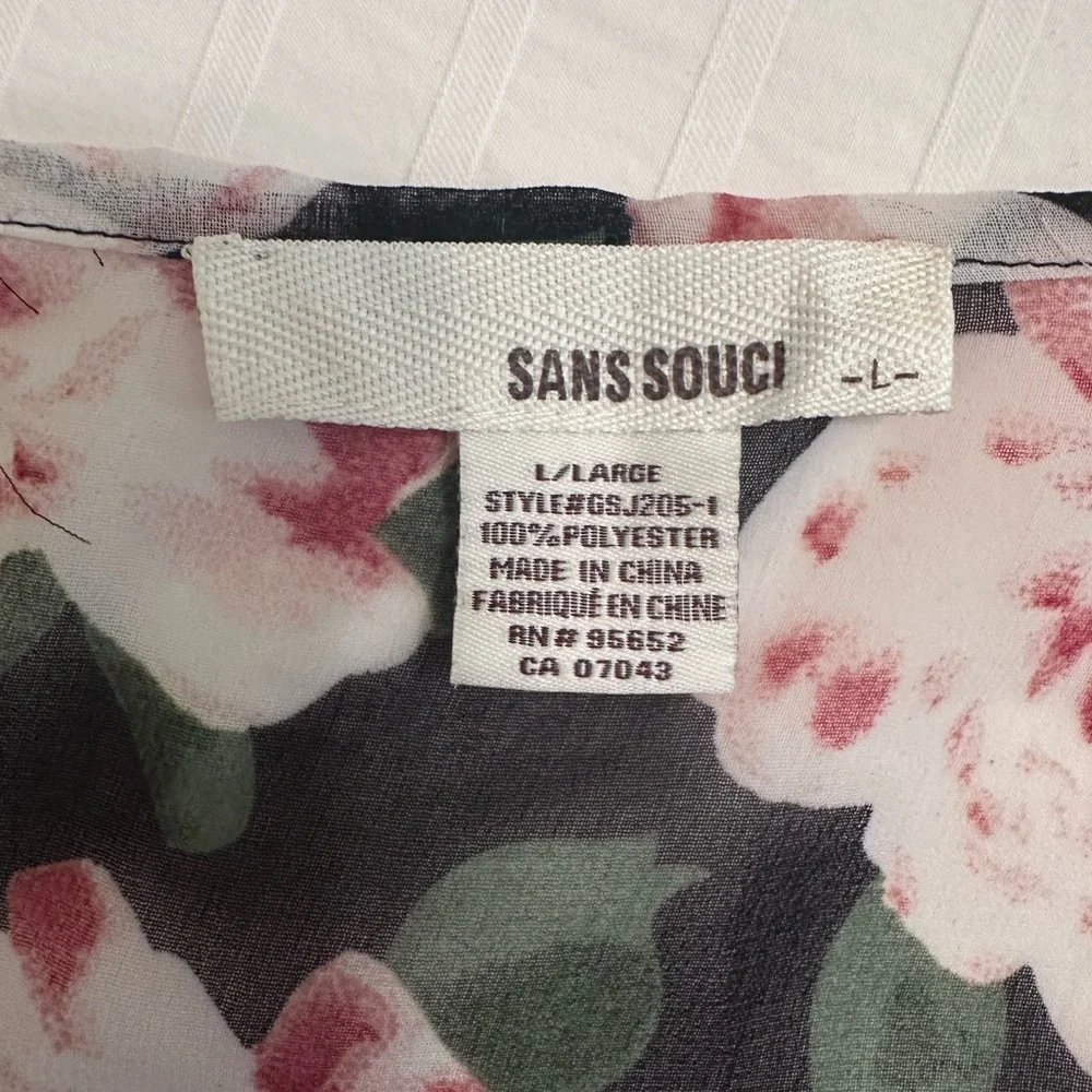 Sans Souci Black and Pink Beach Cape Jacket L - Picture 5 of 5